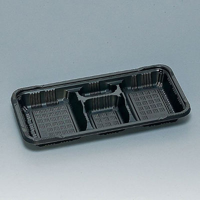 福助工業 弁当容器 憩い RP-7-1H 黒 E 本体 0740799 1袋(50個)（直送品）