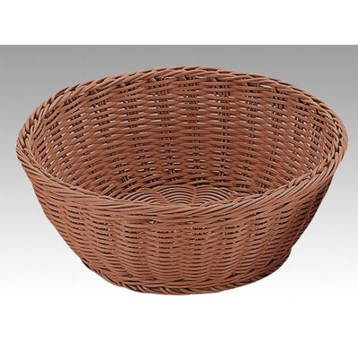 トーダイ 樹脂バスケット RO-212-BR丸型バスケット 27型 ブラウン 01021227 1袋(1個)（直送品）