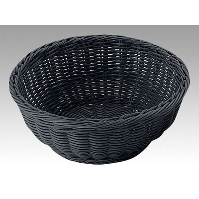 トーダイ 樹脂バスケット RO-432-BK丸型バスケット 21型 ブラック 01043221 1袋(1個)（直送品）