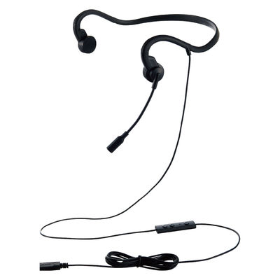 エレコム 有線 骨伝導イヤホン Type-C接続 ヘッドセット マイク付き 耳せん付属 黒 HS-BC05CBK 1個（直送品）
