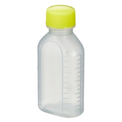エムアイケミカル 投薬瓶PPB 60mL 凸凹目盛り（未滅菌）キャップ色：黄　少数包装 08-2850-2204 1袋（10本入）（直送品）