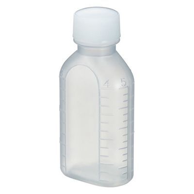 エムアイケミカル 投薬瓶PPB 60mL 凸凹目盛り（未滅菌）キャップ色：白PP　少数包装 08-2850-2207 1袋（10本入）（直送品）