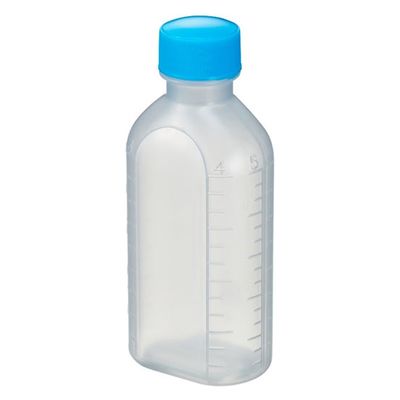 エムアイケミカル 投薬瓶PPB 100mL 凸凹目盛り（未滅菌）キャップ色：青　少数包装 08-2850-2302 1袋（10本入）（直送品）