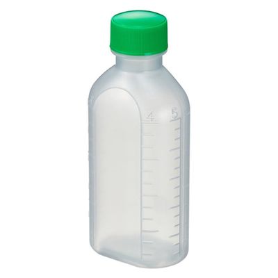 エムアイケミカル 投薬瓶PPB 100mL 凸凹目盛り（未滅菌）キャップ色：緑　少数包装 08-2850-2303 1袋（10本入）（直送品）