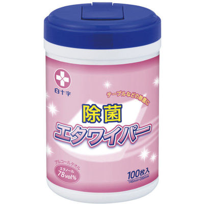 白十字 エタワイパー(ボトル) 24-6144-00 1袋セット(100枚入)（直送品）