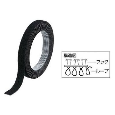 トラスコ中山 マジックバンド結束テープ(黒) 361-9826-BK 1個（直送品）