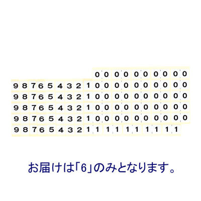 ケルン カルテナンバーラベル 6 KS-757 1袋(250片入)（直送品）