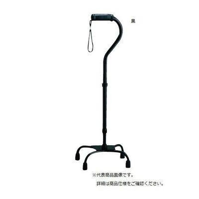 松永製作所 四点杖ラージベース 黒 CMS-40L 1本（直送品）