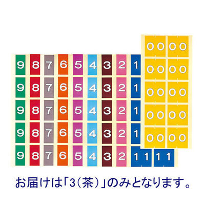 ケルン カルテナンバーラベル 3 KS-760 1袋(100片入)（直送品）