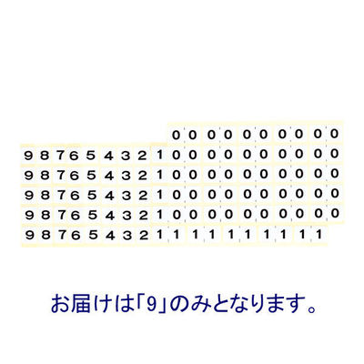ケルン カルテナンバーラベル 9 KS-757 1袋(250片入)（直送品）
