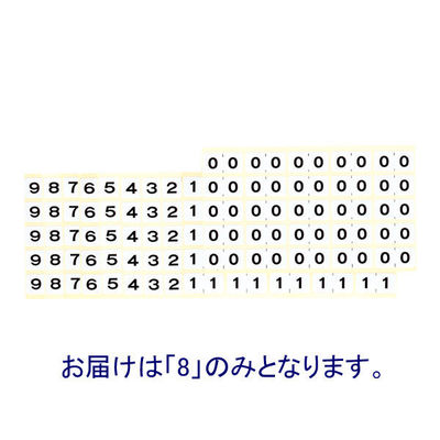ケルン カルテナンバーラベル 8 KS-757 1袋(250片入)（直送品）
