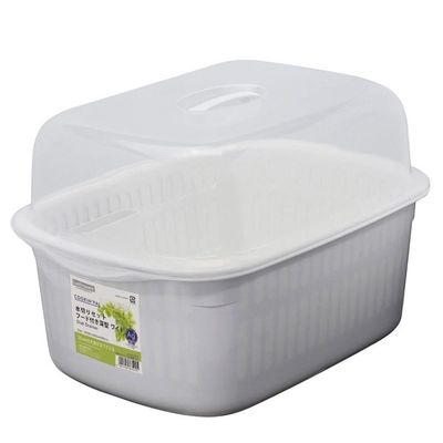 岩崎工業 水切りカゴ フード付き深ワイド ホワイト 2-8275-22 1個（直送品）