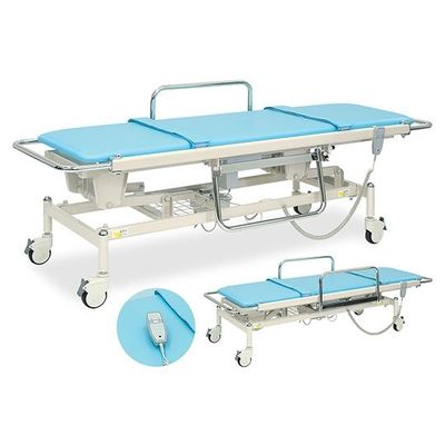 高田ベッド製作所 電動ストレッチャー100 幅60×長さ200(座シート180)×高さ48~86cm レッド TB-793 1個（直送品）