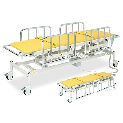 高田ベッド製作所 電動S型ストレッチャー100 幅60×長さ200(座シート180)×高さ48~86cm ライトブルー TB-985 1個（直送品）