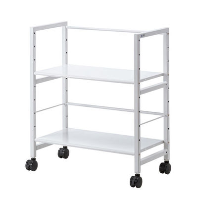 サンワサプライ 高耐荷重ワゴン 2段 ホワイト WG-207 1個（直送品）