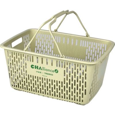 トラスコ中山 TRUSCO CHAlliance 茶がら入り 買い物かご 30L TSB-30-GN 1個 502-5673（直送品）