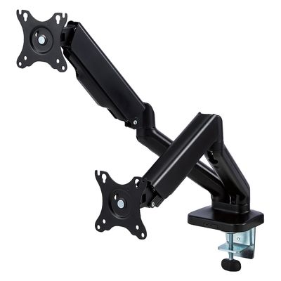 モニターアーム 2画面 17インチ～32インチ対応 耐荷重:9kg ガス式 VESA規格対応 デュアル ブラック 1個 エレコム（直送品）