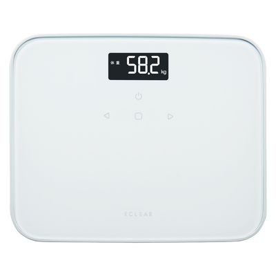 体重計 ヘルスメーター 乗るだけ 自動認識機能付 100g単位 コンパクト ストーンホワイト HCS-S02WH エレコム 1個（直送品）