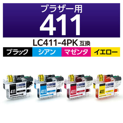 カラークリエーション BROTHER/LC411-4PK互換/4色パック CC-BLC411-4PK 1個（直送品）