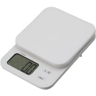 ドリテック dretec デジタルスケール「トルテ」2kg ホワイト KS-732WT 1台 468-9475（直送品）