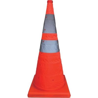 ミズケイ 伸縮発光式三角コーン「テラス」72cm(オレンジ) 8201047 1個 524-2311（直送品）