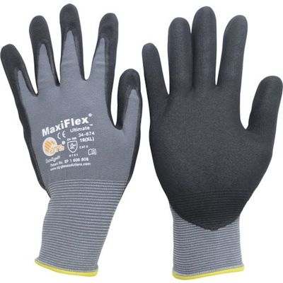 ATG エーティージー ニトリル背抜き手袋 マキシフレックス・アルティメイト 34ー874 XLサイズ 34-874-XL 1双（直送品）