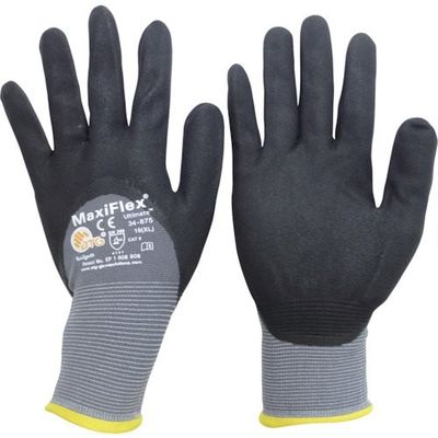 ATG エーティージー ニトリル背抜き手袋 マキシフレックス・アルティメイト 34ー875 XLサイズ 34-875-XL 1双（直送品）