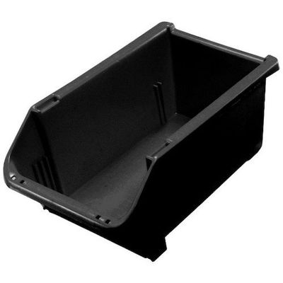 三菱ケミカル ヒシ 導電T型コンテナ(ネスティングタイプ) W200×D373×H155 黒 T-8-E-BK 1個 436-4221（直送品）