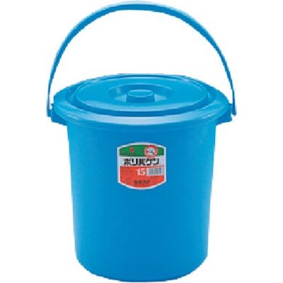 東京硝子器械 TGK ポリバケツ 15L フタ付 439-23-61-15 1組 185-9307（直送品）