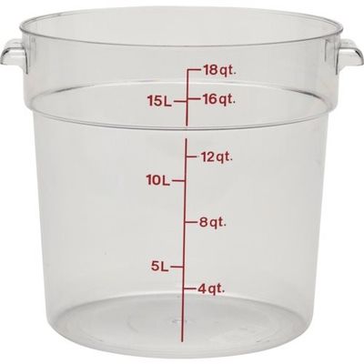 CAMBRO 丸型コンテナー/クリアー RFSCW18 1個 253-4345（直送品）