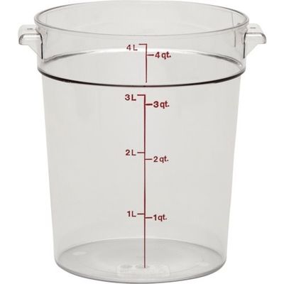 CAMBRO 丸型コンテナー/クリアー RFSCW4 1個 253-4324（直送品）