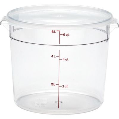 CAMBRO 丸型コンテナー/クリアー RFSCW6 1個 253-2740（直送品）