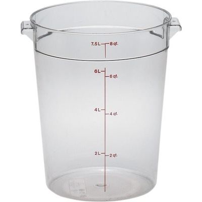 CAMBRO 丸型コンテナー/クリアー RFSCW8 1個 253-4292（直送品）