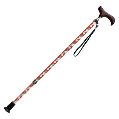 ケイ・ホスピア 愛杖 Eシリーズ 伸縮 柄タイプ E-253A レッド花柄 1本（直送品）