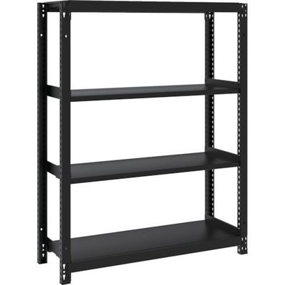 TRUSCO スチールラック M1型ボルトレス軽量棚900X320XH1200 4段 サテンブラック M1-4334-SB 1台（直送品）