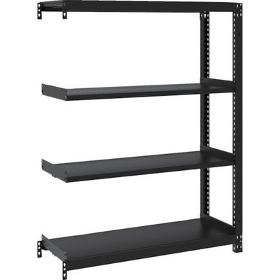 TRUSCO スチールラック M1型ボルトレス軽量棚900X320XH1200 4段 連結 サテンブラック M1-4334B-SB 1台（直送品）