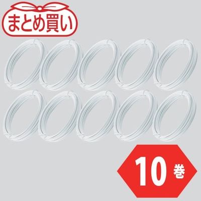 TRUSCO まとめ買い カラー針金 小巻タイプ 白 18番手 線径1.2mm×10m 10本 TCWS-12W-10P 1組(10束)（直送品）