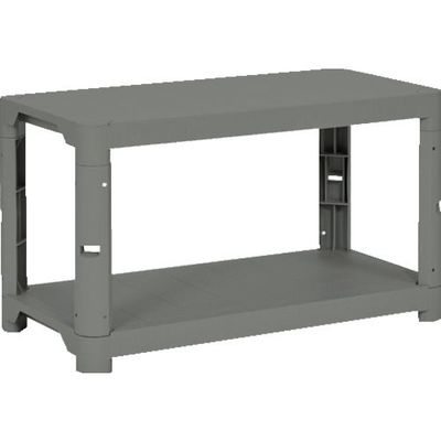 トラスコ中山 TRUSCO プラ棚 高さ515ー2段タイプ コーナーキャップ4個付 アーセナルグレー TPT-1342C-DG 1台（直送品）