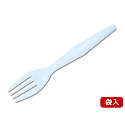 アサヒ徳島 テイクアウト用 袋入 特中フォーク#140 白　5000枚(100枚×50) 00459893（直送品）