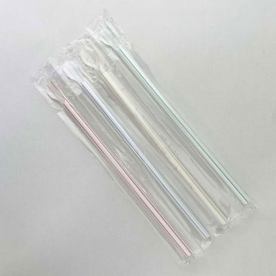 羽柴化成工業 スプーンストロー アソート φ6×200mm フィルム包装　10000枚(500枚×20) 17s620f（直送品）