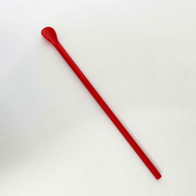 羽柴化成工業 スプーンストロー φ7×210mm 裸 赤　10000枚(500枚×20) 17s721r（直送品）