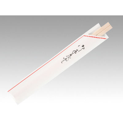マスキ 割箸 白樺元禄8寸赤線 100膳 P入 50点 1999622 1セット(50点入)（直送品）