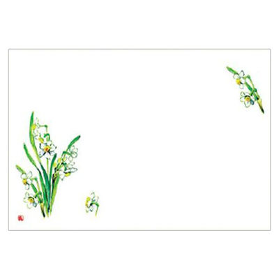 テーブルマット 上質-109 水仙　100点 389236 1セット(100点入) カミイソ産商（直送品）