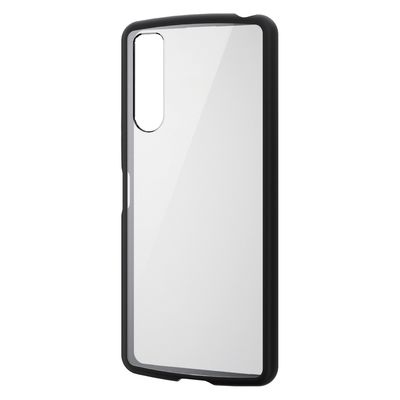 Xperia 10 V ケース ハイブリッド 軽量 背面クリア ブラック PM-X232TSLFCBK エレコム 1個（直送品）