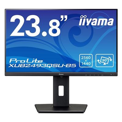 iiyama 液晶ディスプレイ 23.8型/2560×1440/HDMI、DisplayPort XUB2493QSU-B5 1台（直送品）
