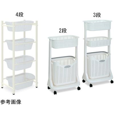 高田ベッド製作所 4段用脱衣カゴ ホワイト TB-823-02 1個 65-3371-63（直送品）