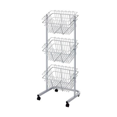 アズワン 3段投げ込みバスケット(スチールカゴ) 角型 65-0501-11 1台（直送品）