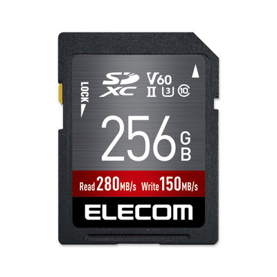 SDカード SDXC 256GB Class10 UHS-II U3 V60 MF-FS256GU23V6R エレコム 1個（直送品）