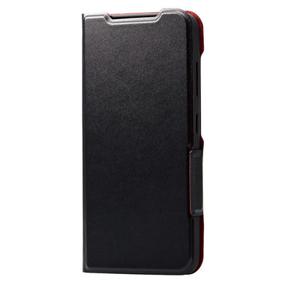 Galaxy S23 ケース ソフトレザー 手帳型 衝撃吸収 超軽量 ブラック PM-G231PLFUBK エレコム 1個（直送品）