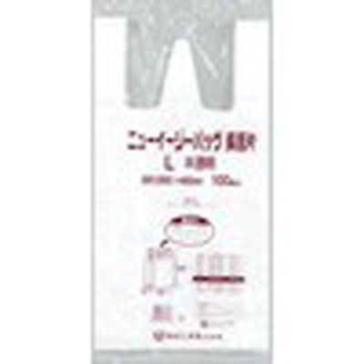 福助工業 ニューイージーバッグ長舌片 L 半透明 100枚入り 0473091 1ケース(100枚×10)（直送品）